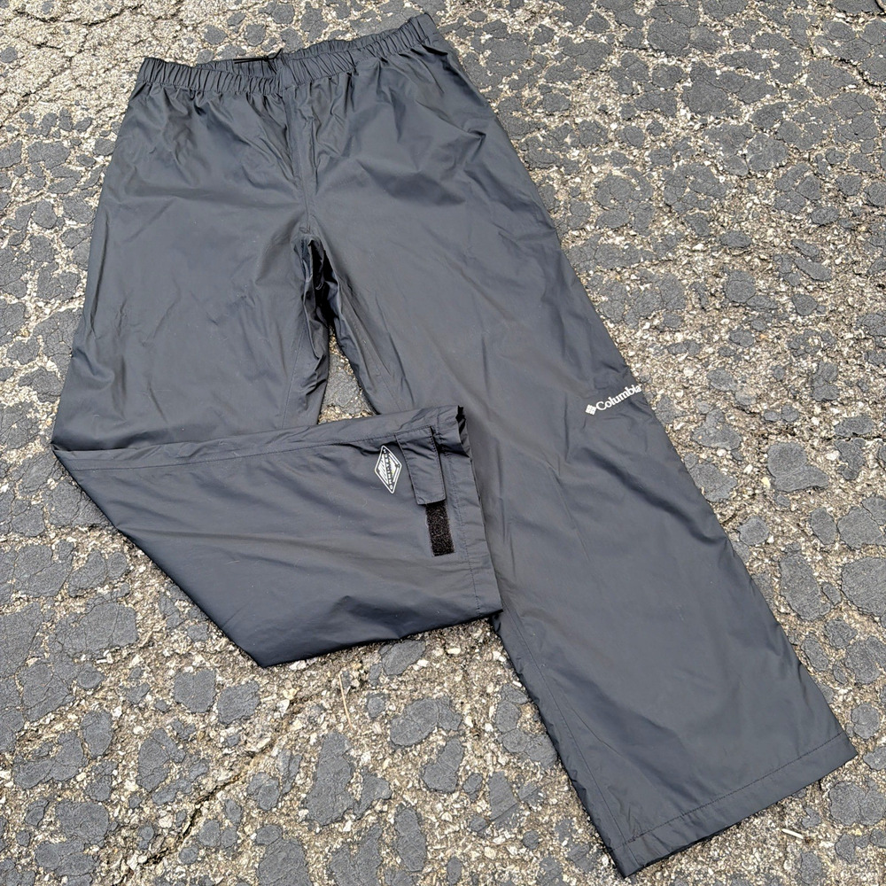 Columbia Omni-Tech Pants Men's Large Black Waterproof Hiking Outdoor Camping